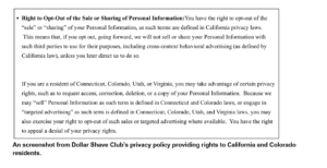 Colorado Privacy Act Privacy Notice